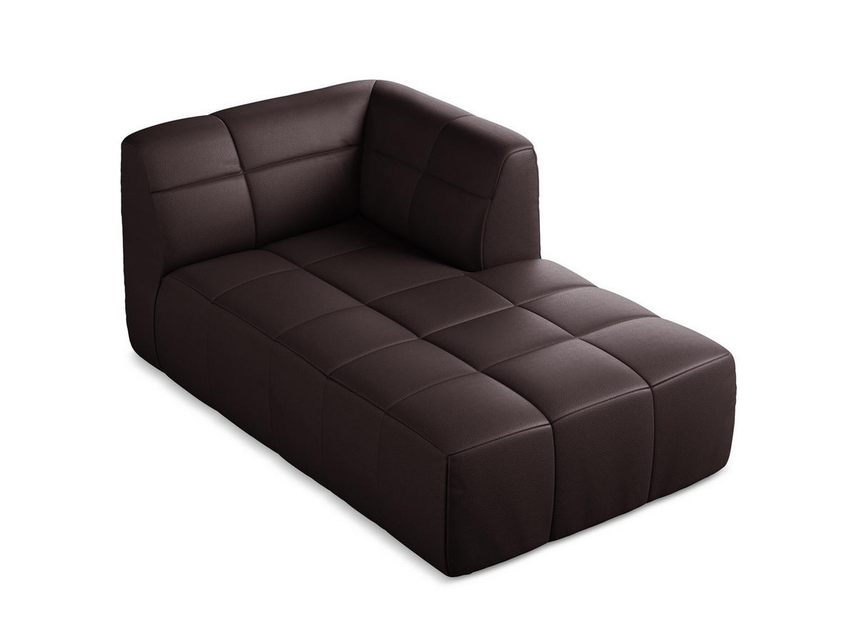 SOFAELEMENT Rechts Kunstleder Violett - Pflaume/Schwarz, Holzwerkstoff/Kunststoff (101/77/175cm) - Makamii