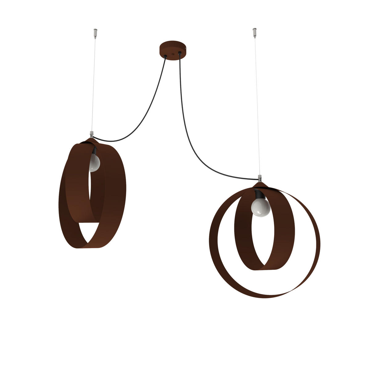 HÄNGELEUCHTE - Dunkelbraun, Metall (40/40/120cm) - Lumicom