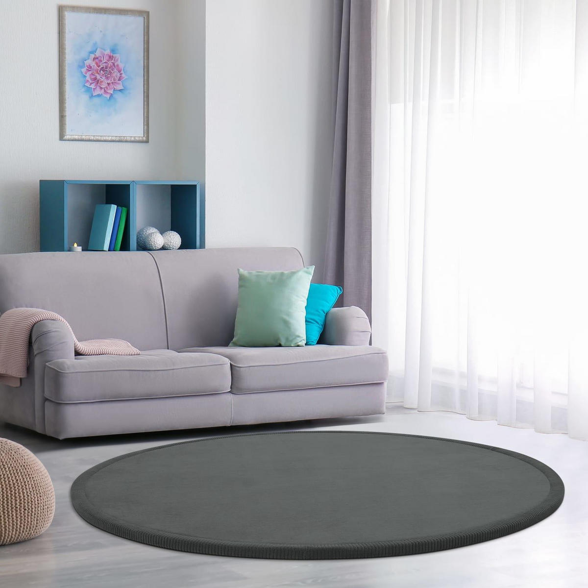 KINDERTEPPICH 80/80 cm Tatami 475 - Anthrazit, Kunststoff (80/80cm) - Paco Home