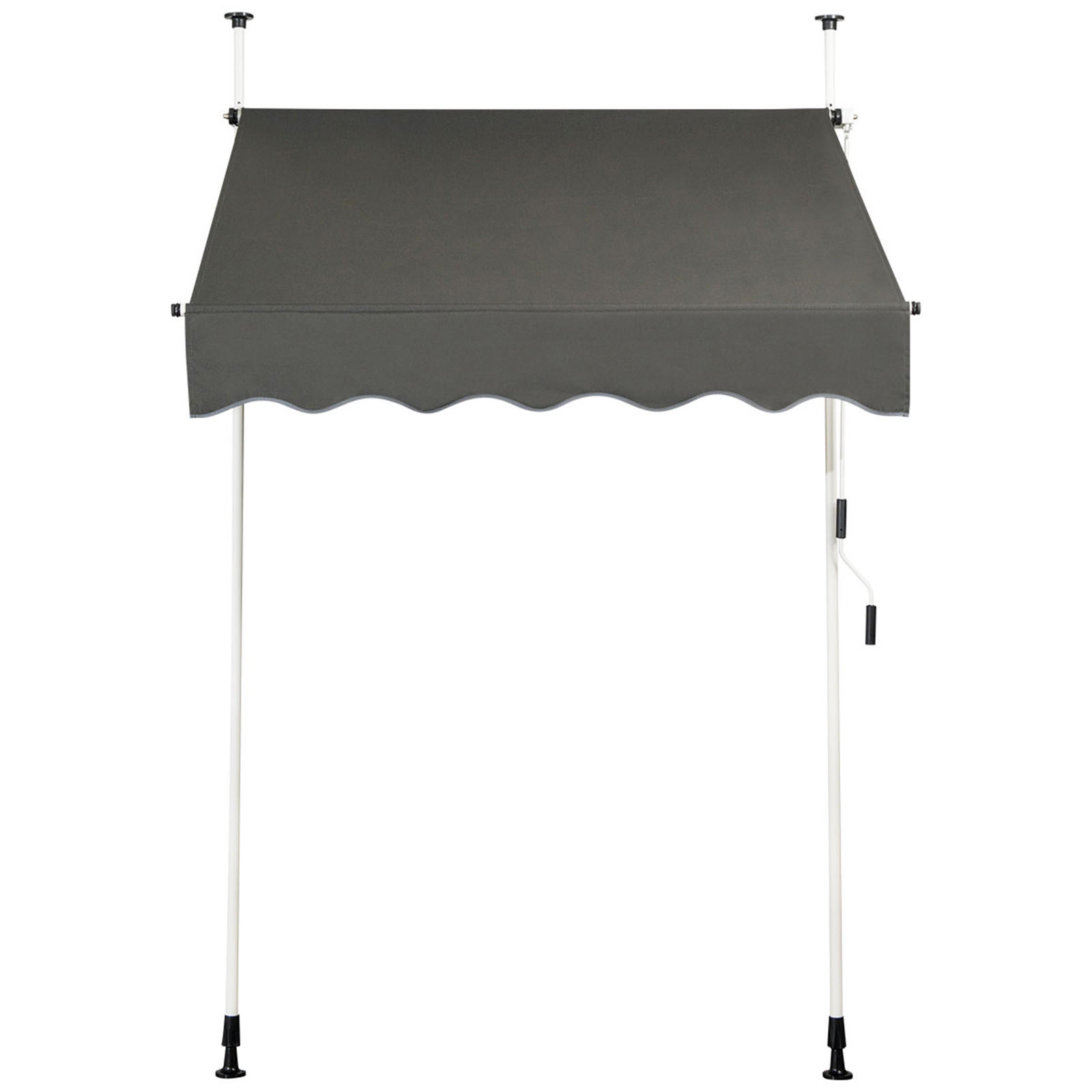 KLEMMMARKISE Grau - Grau, Metall (150/300/125cm) - COSTWAY