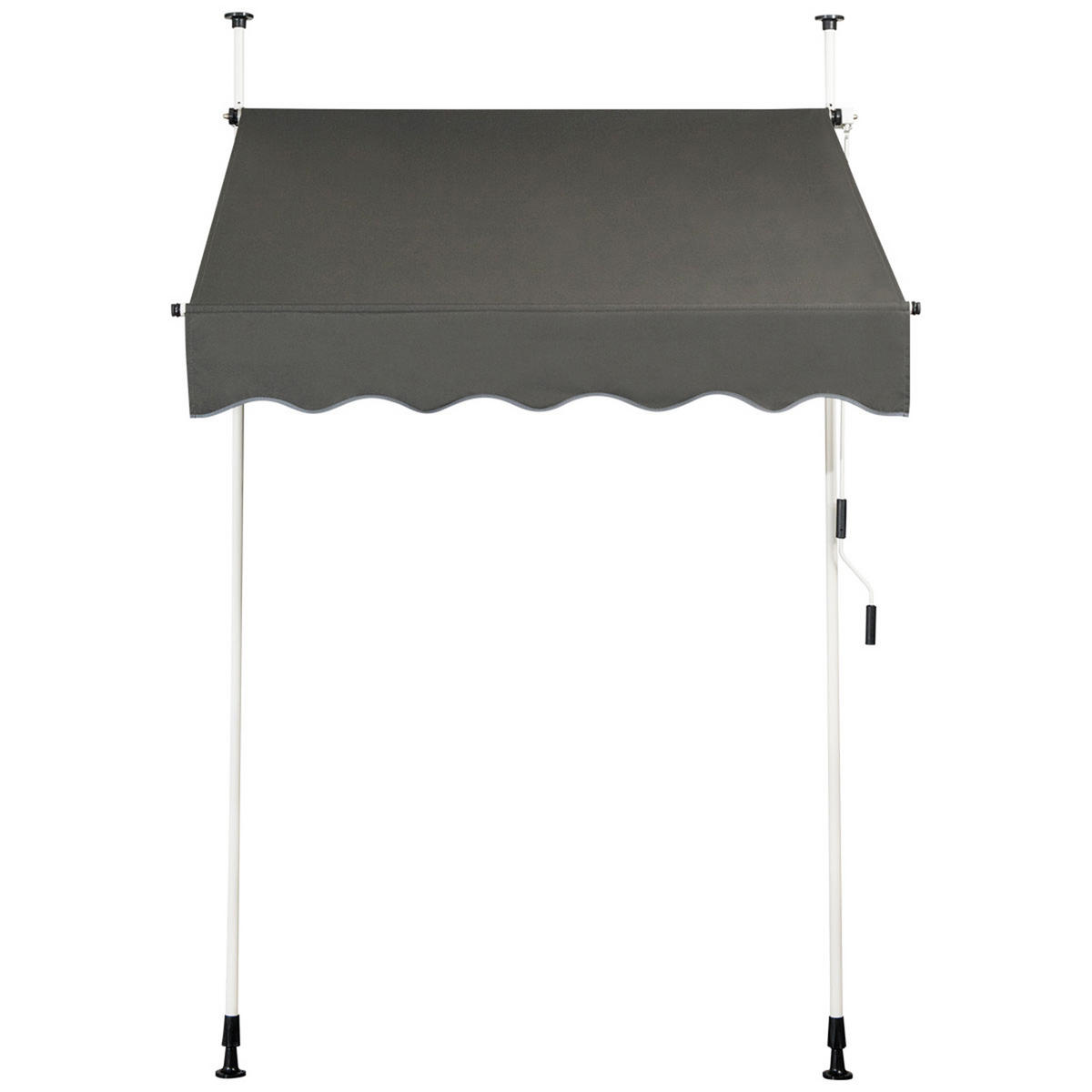 KLEMMMARKISE Grau - Grau, Metall (150/300/125cm) - COSTWAY