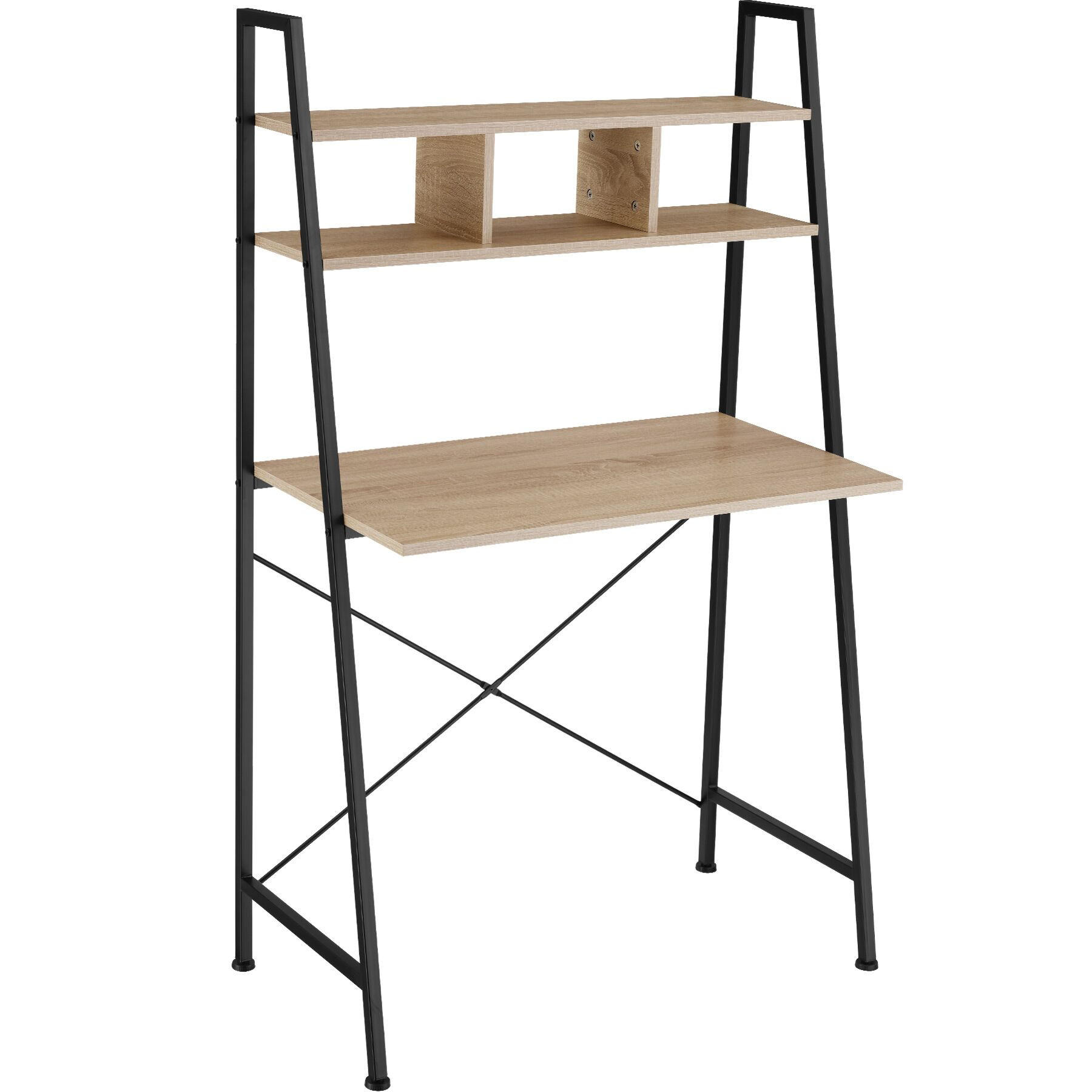 SCHREIBTISCH Exeter,85,5 x 46,5 x 140 cm,Industrial Holz hell, Eiche Sonoma - Naturfarben, Holzwerkstoff (85.5/46.5/140cm) - tectake