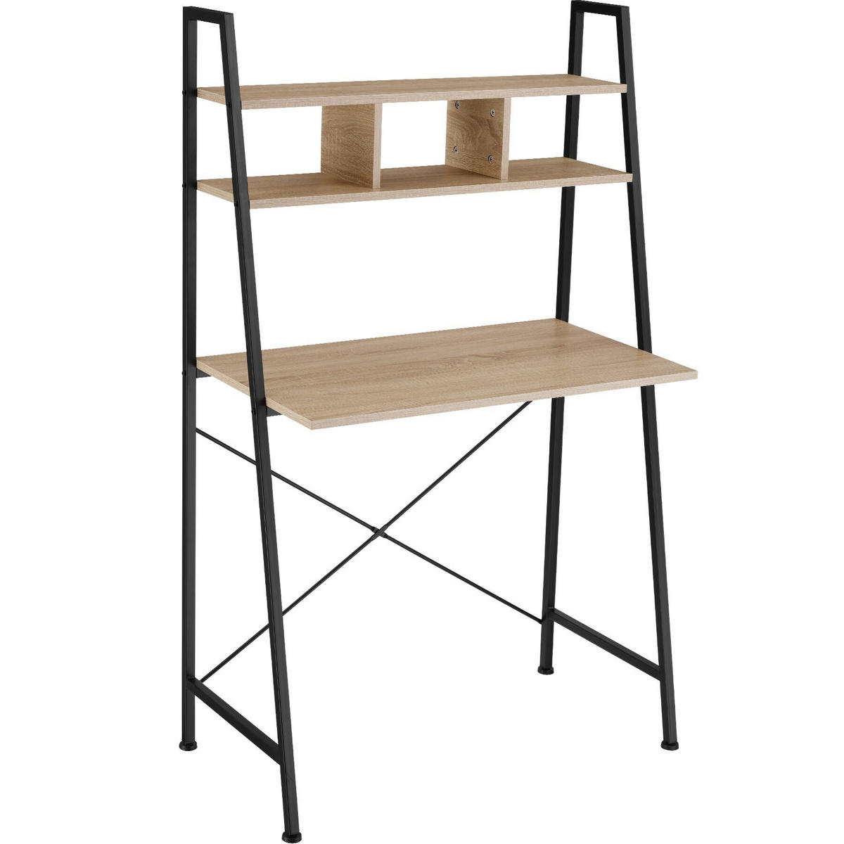 SCHREIBTISCH Exeter,85,5 x 46,5 x 140 cm,Industrial Holz hell, Eiche Sonoma - Naturfarben, Holzwerkstoff (85.5/46.5/140cm) - tectake