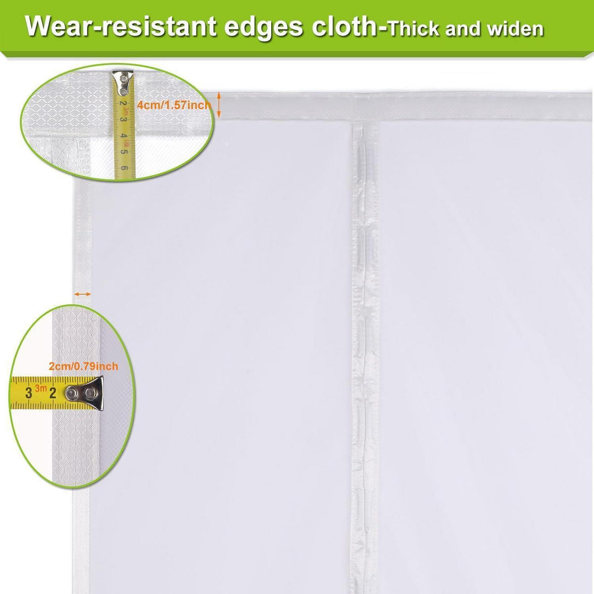 FLIEGENGITTER Balkontür 75 x 230 cm Weiß Selbstschließend - Weiß, Textil (75/230/1cm)