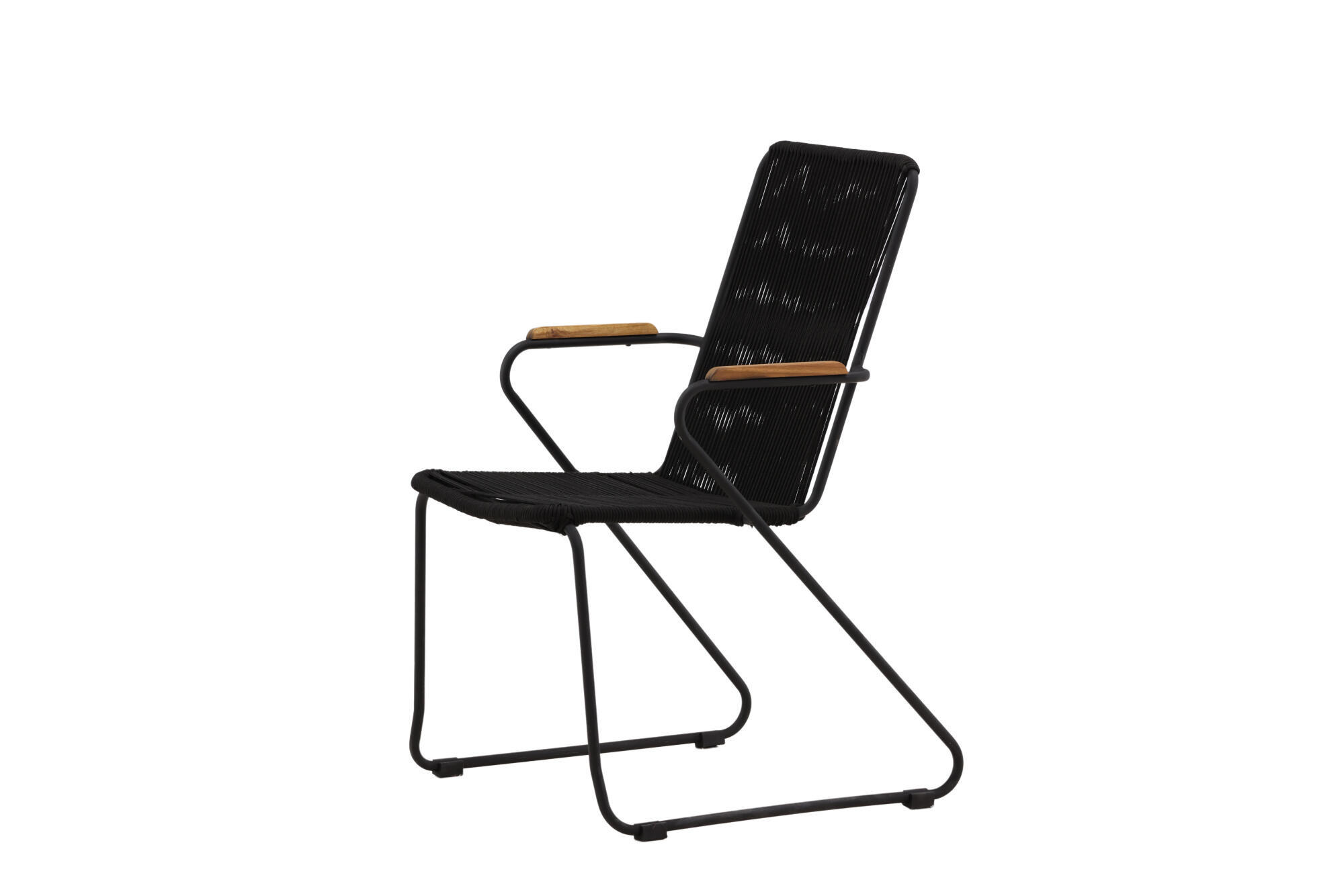 Furnlux Gartenessstuhl Schwarz 60x93x63 cm