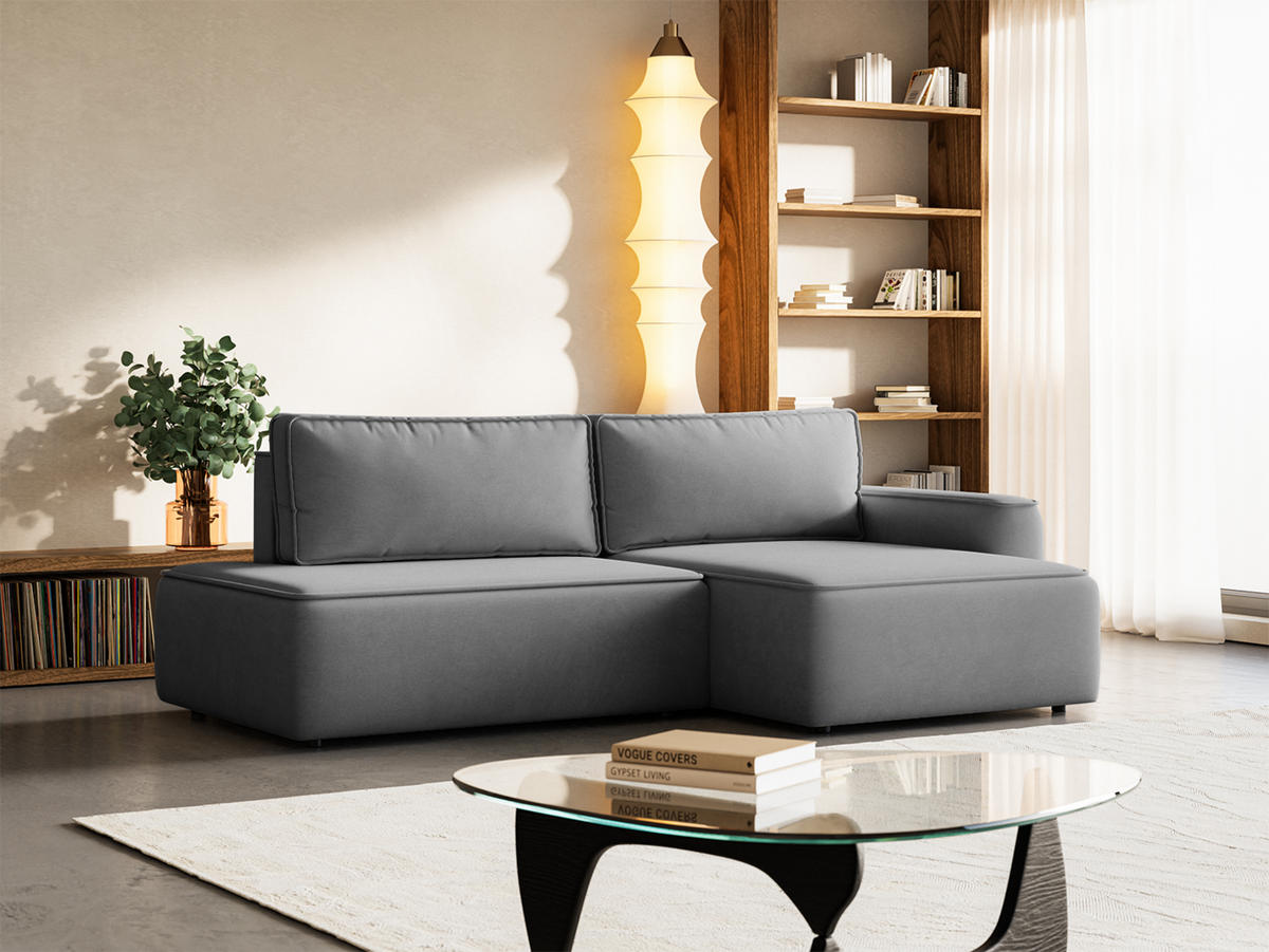 ECKSOFA Sarro mit Schlaffunktion, Grau - Grau, Textil (260/165cm) - Fedve