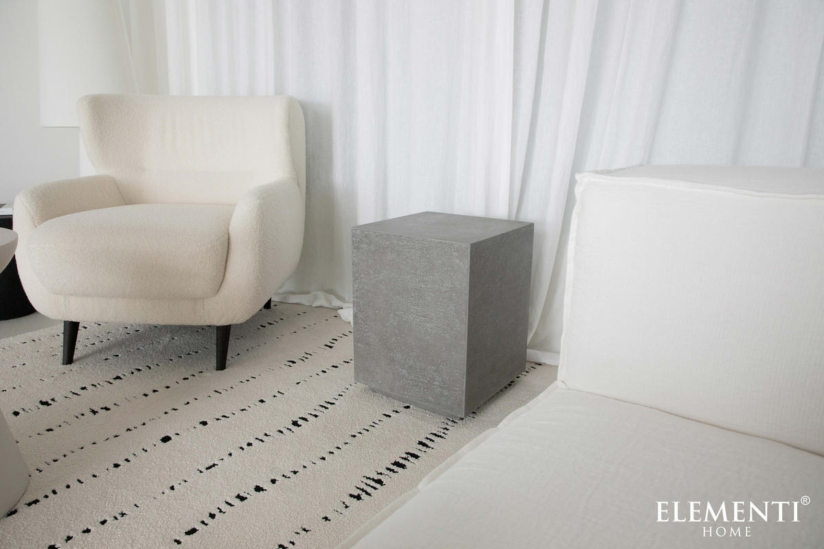 BEISTELLTISCH TEVERE aus GF-Beton, Wetterbeständig, 35x35x46 cm - Grau, Naturmaterialien (35/35/46cm) - Elementi