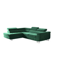 ECKSOFA mit Schlaffunktion und Bettkasten ATOM Grün Links - Grün, Holz/Textil (202/275cm) - Kaiser Möbel