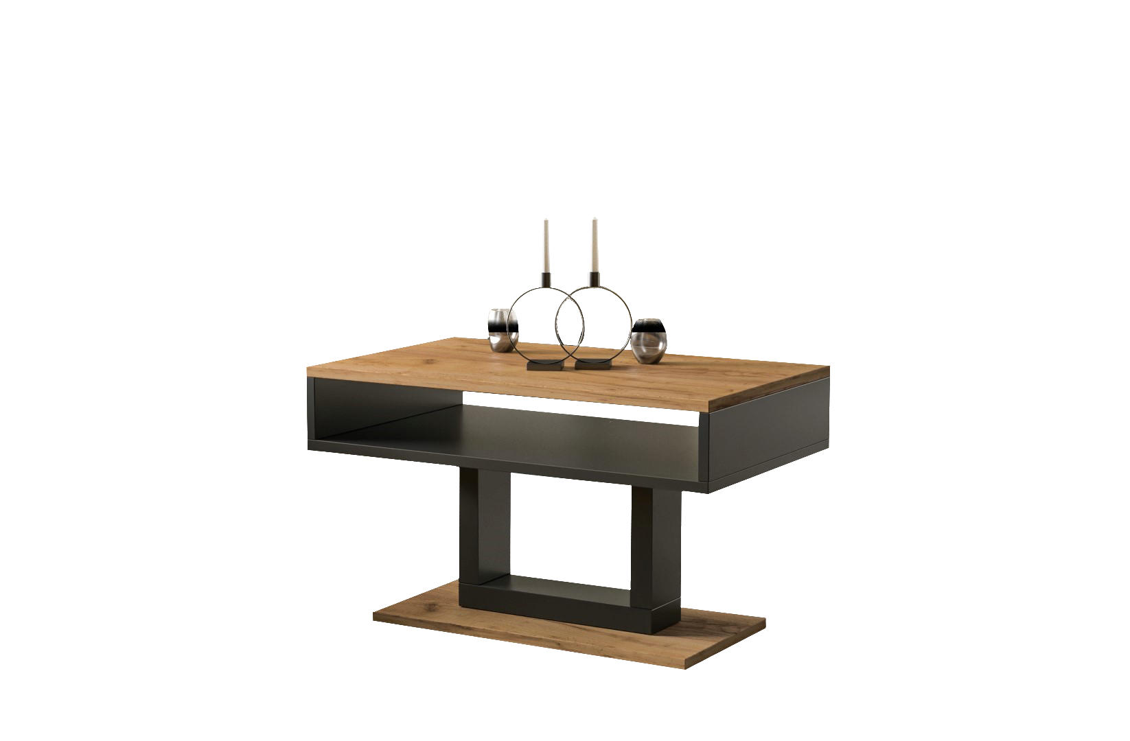 Endo-Moebel Couchtisch Eiche Bianco 60x58x100 cm