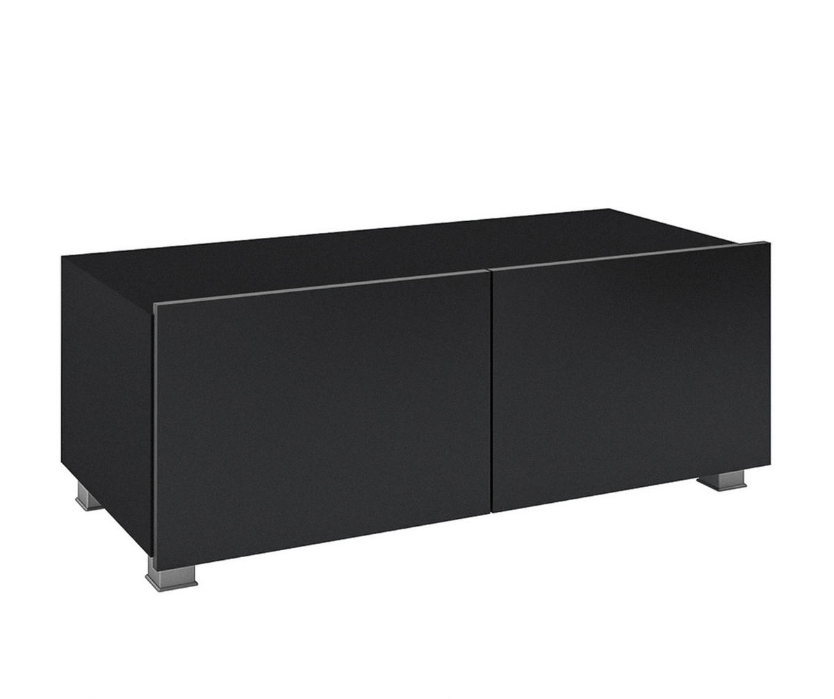 WOHNWAND Kossana 23 Modern Schwarz/Goldene Eiche 300/43/154 cm Wohnwand Set - Schwarz, Holzwerkstoff/Kunststoff (300/156/43cm) - AX Living