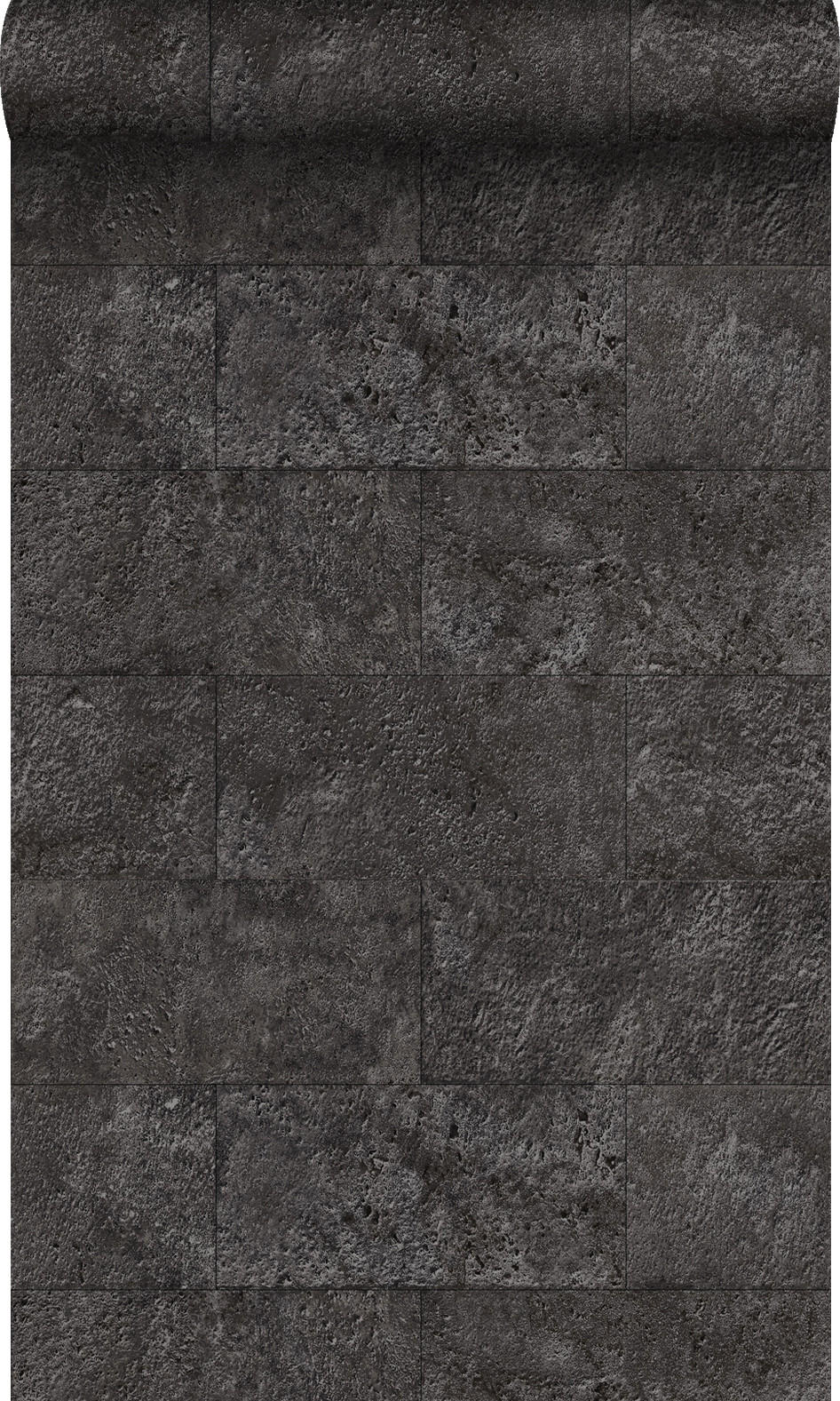 TAPETE Stein-Optik 53 cm x 10.05 m - Schwarz, Papier (53/1000cm) - Origin Wallcoverings