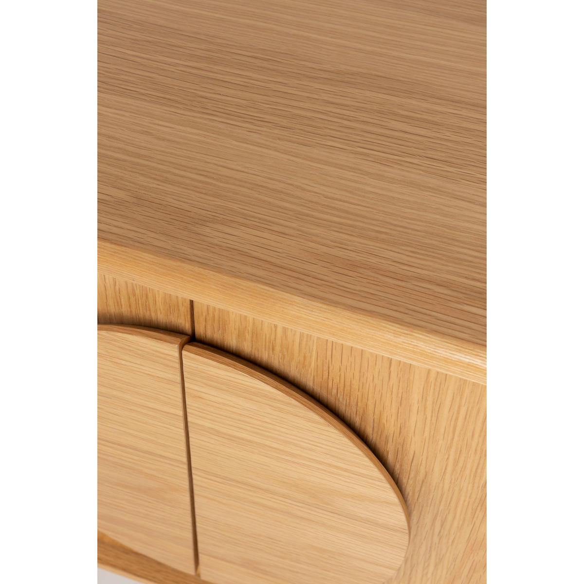 SIDEBOARD Groove mit 2 Türen Eichenholz Natur - Naturfarben, Holzwerkstoff (82/58/40cm) - Zuiver