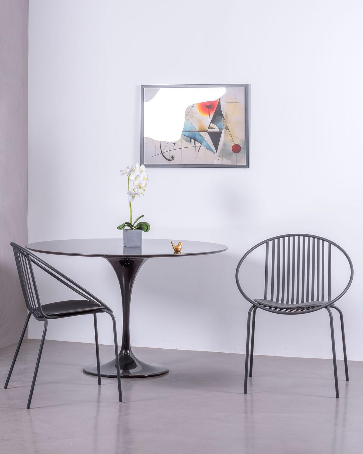 STUHL Metall Schwarz - Schwarz, Metall (66/83/54cm) - Nest Dream