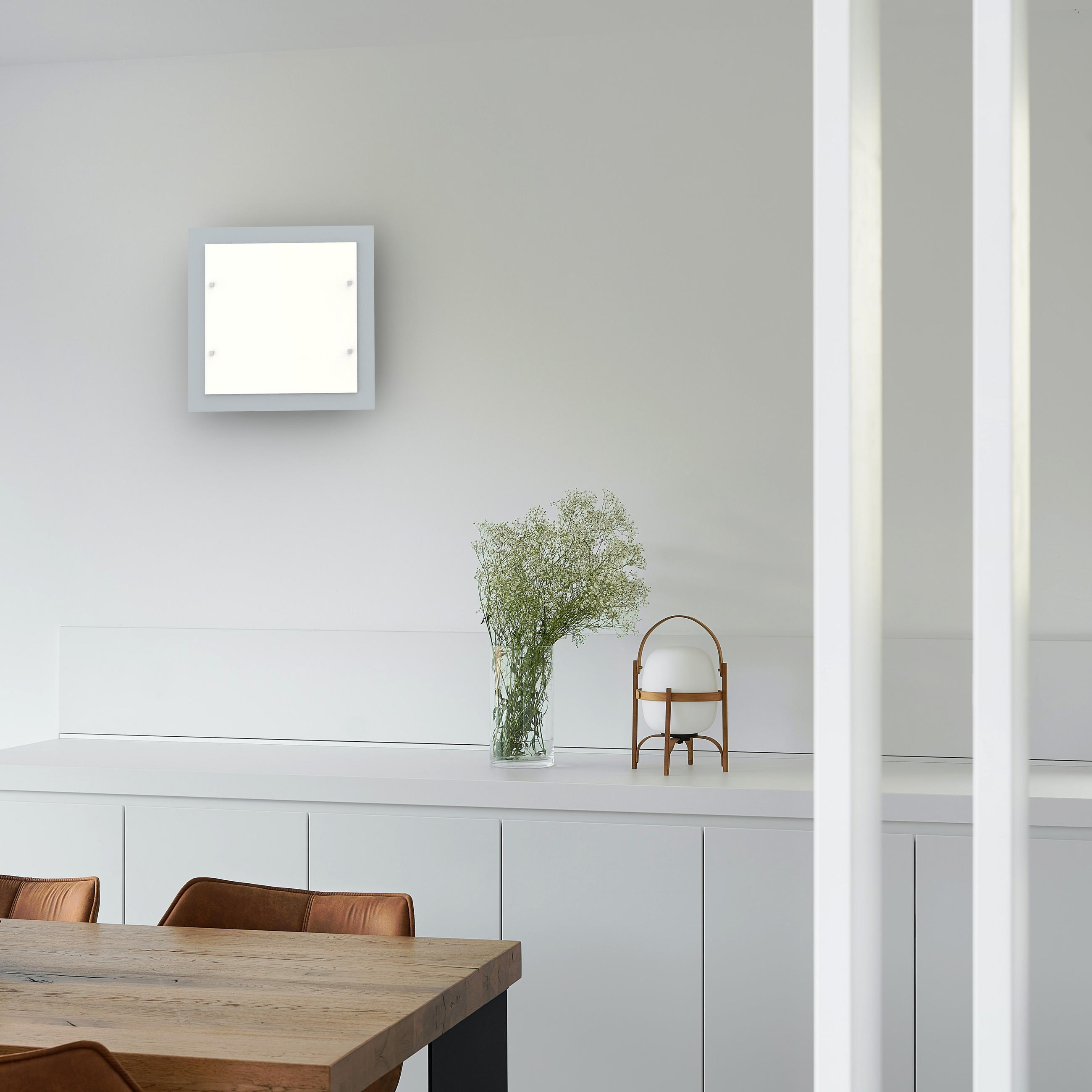 DECKENLEUCHTE - Grau, Metall (41/41/6cm) - Lumicom