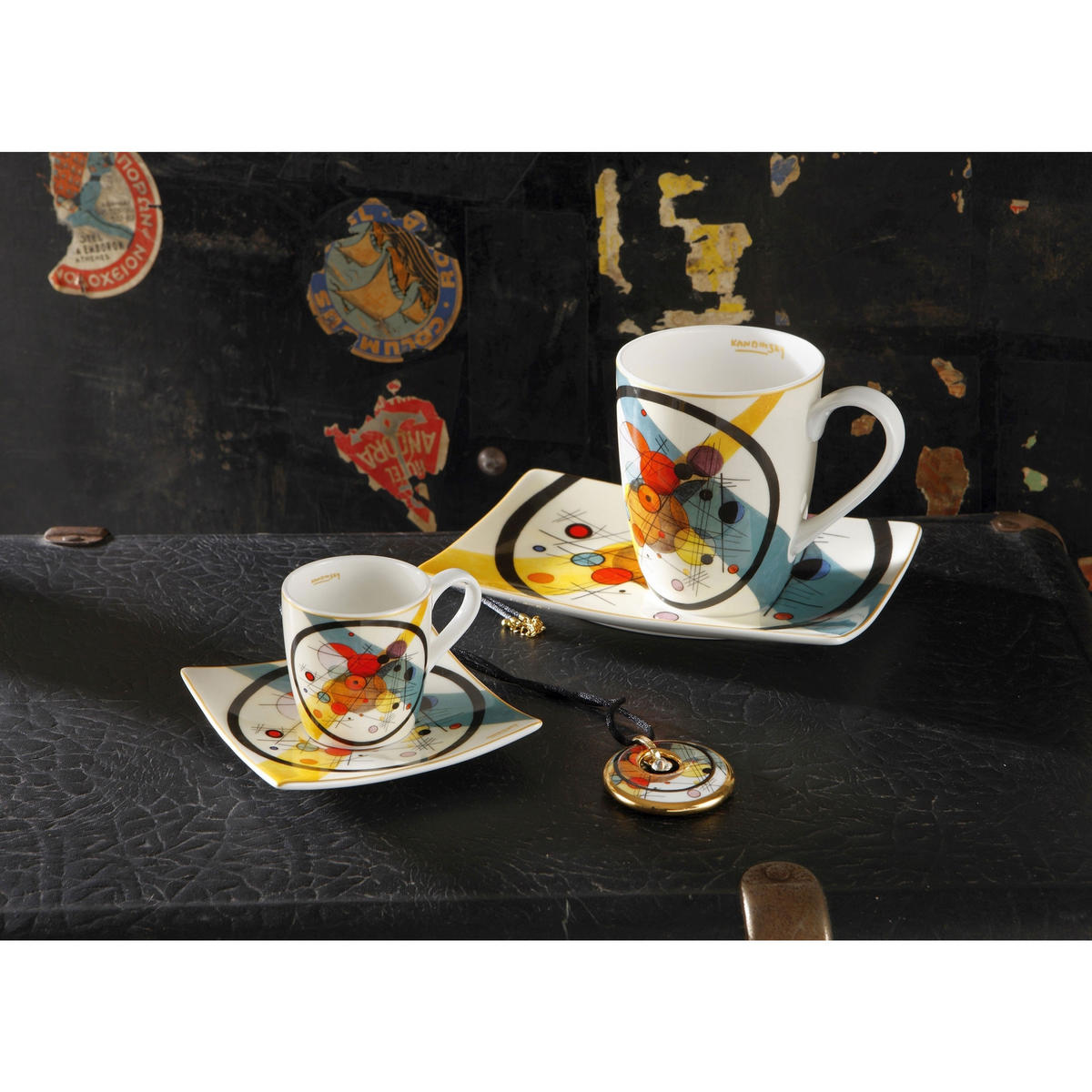 ESPRESSOTASSE Kreise im Kreis - Artis Orbis Wassily Kandinsky Bunt Fine Bone China - Multicolor, Keramik (0.35L) - Goebel