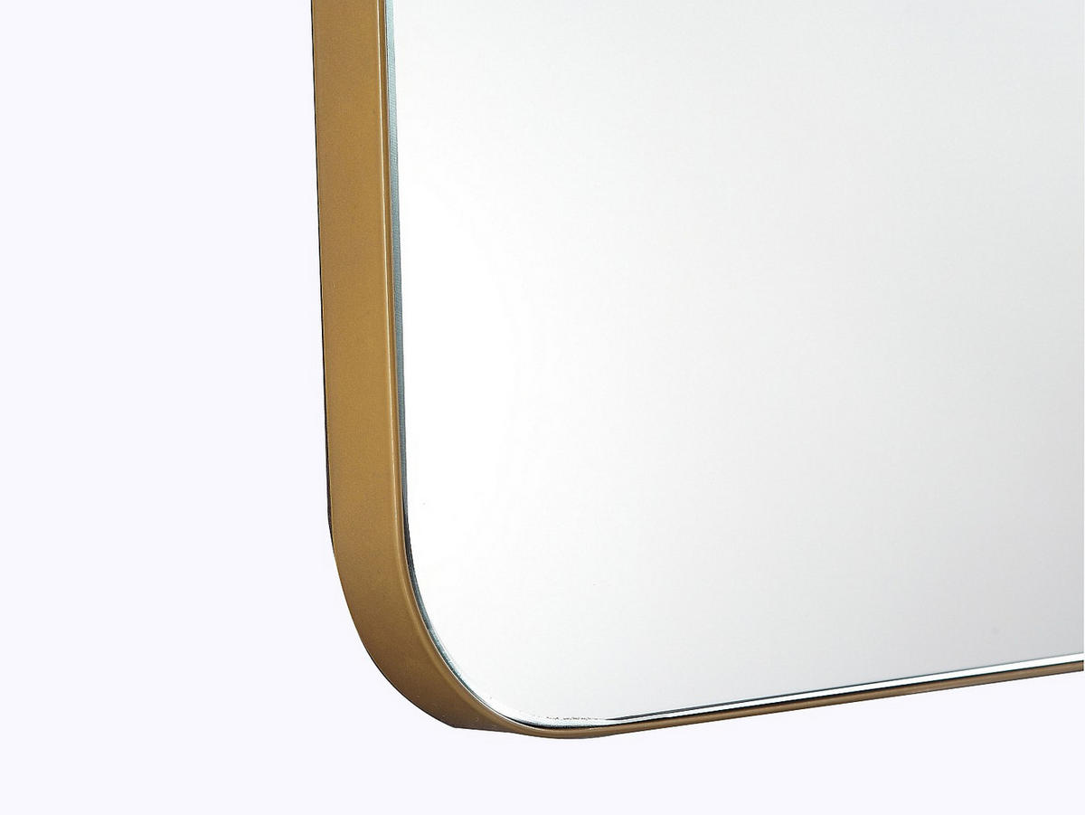 BADEZIMMERSPIEGEL rechteckig - 80 x 50 cm - Goldfarbener Umriss - DEMETRIA - Goldfarben, Glas (50/80/4cm) - Vente-Unique