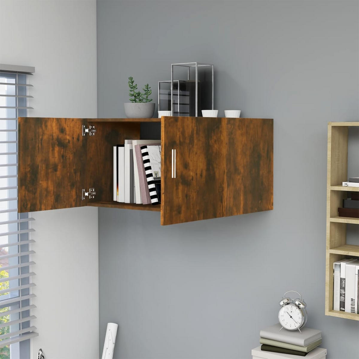 WANDSCHRANK Räuchereiche 80/39/40 Cm Holzwerkstoff - Braun, Holzwerkstoff (39/40/80cm) - vidaXL
