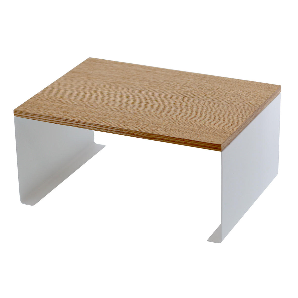 AUFBEWAHRUNGSREGAL Stapelbar - 30,5/22/14,5 cm - Weiß, Metall (22/14.5/30.5cm) - Yamazaki