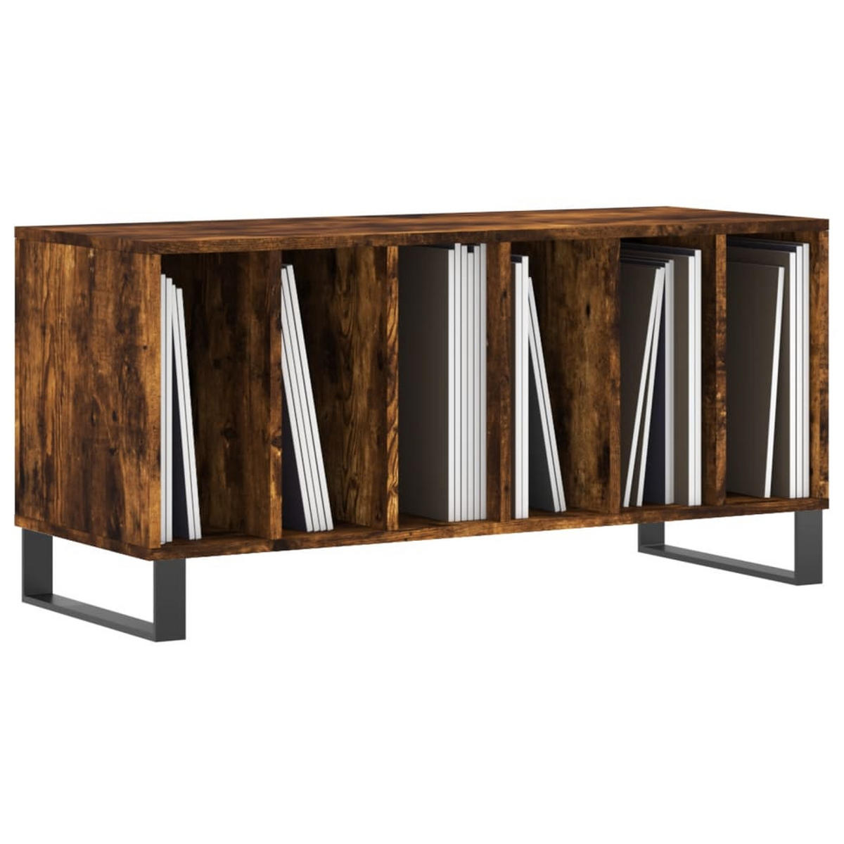 PLATTENSCHRANK Räuchereiche 100/38/48 Cm Holzwerkstoff - Braun, Holzwerkstoff (38/48/100cm) - vidaXL