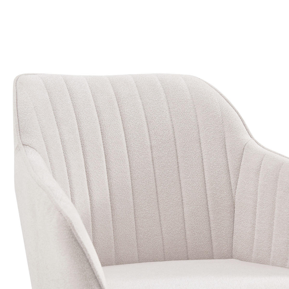 ARMLEHNSTUHL ARVIT Creme - Creme, Textil/Metall (57/81/62cm) - B&D Home