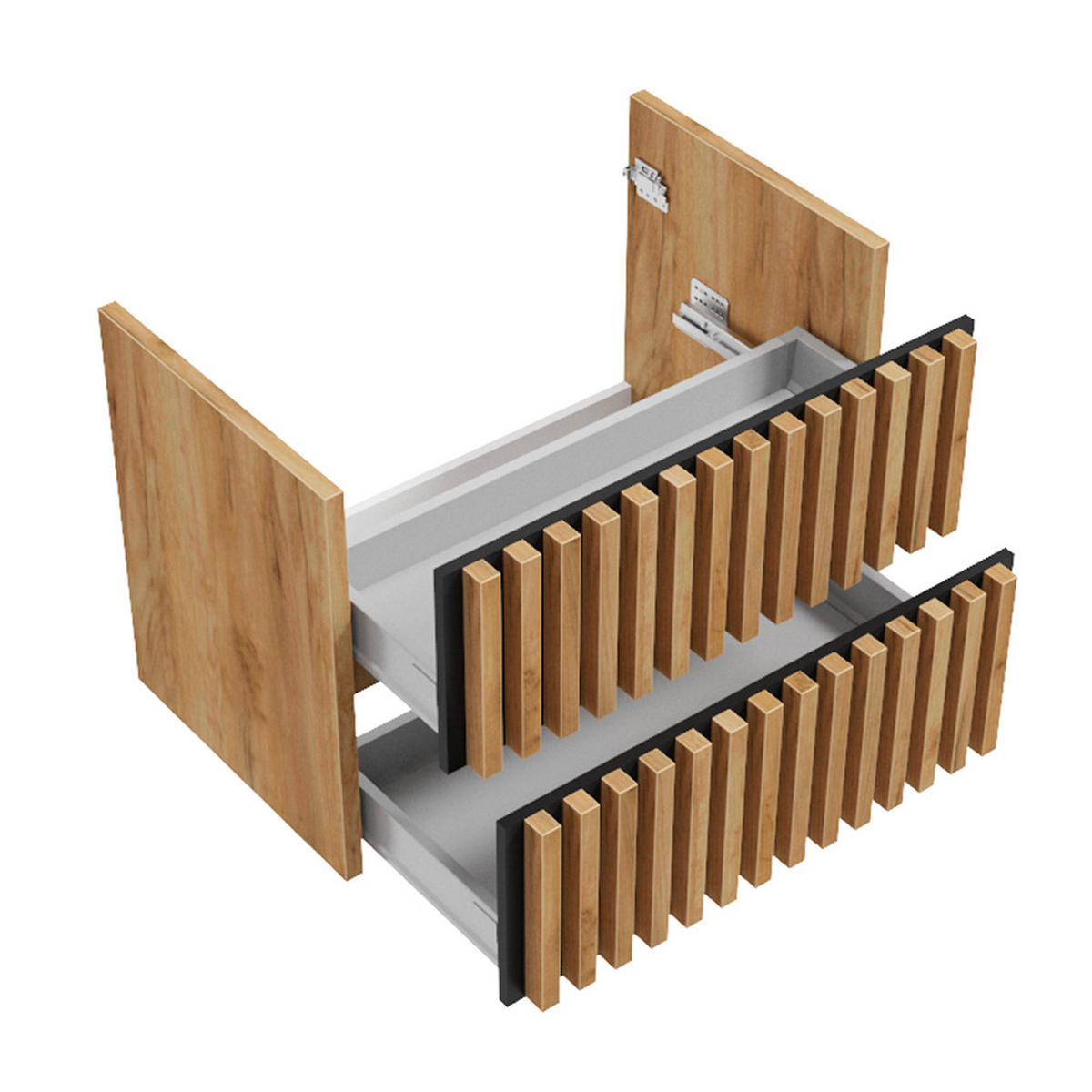 WASCHTISCH Lucca-107 - Braun, Holzwerkstoff (81/63/46cm) - Lomado