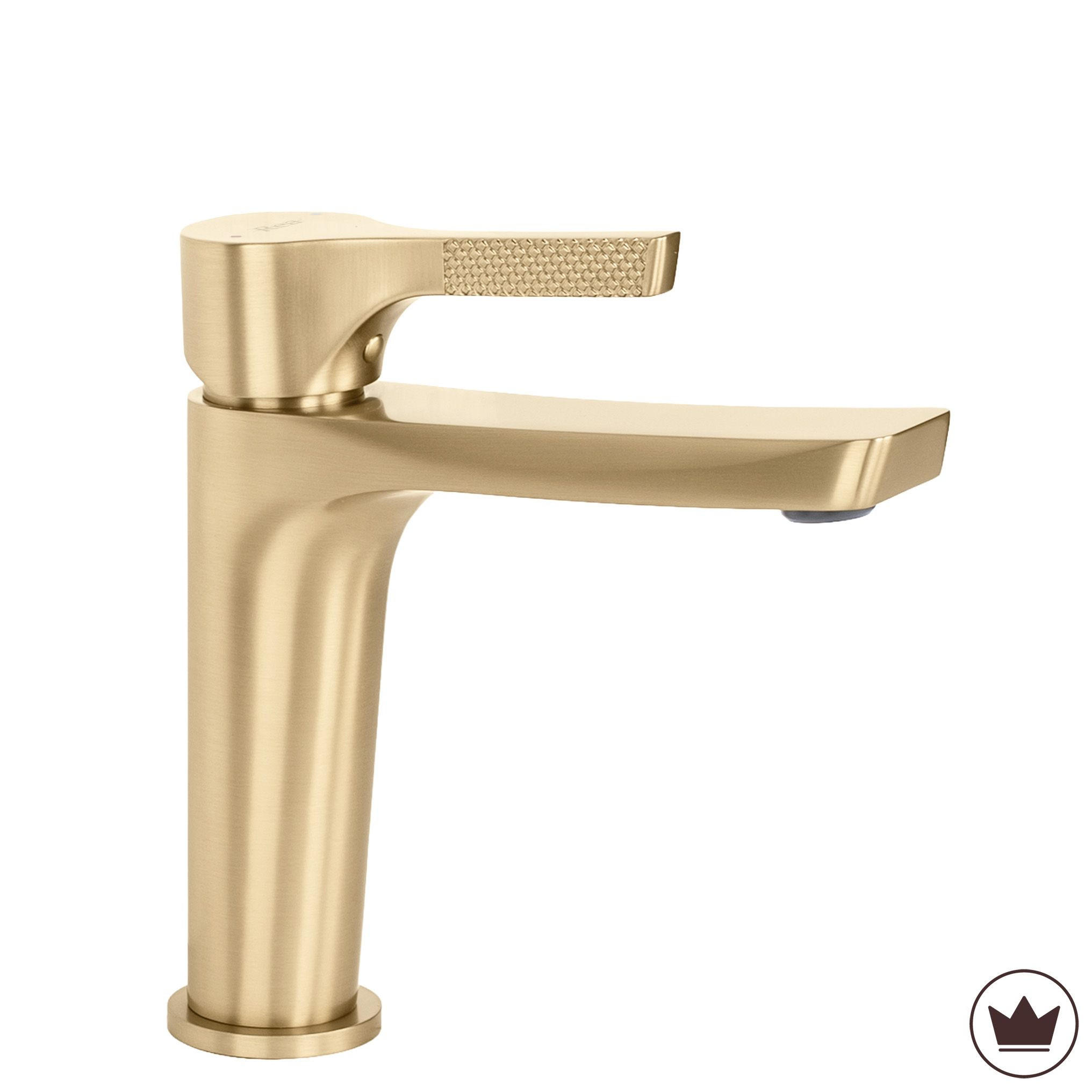 WASCHBECKENARMATUR Premium Rea Maxim Brush Gold Low - Goldfarben, Metall (16.8/17.3/12.5cm) - REA
