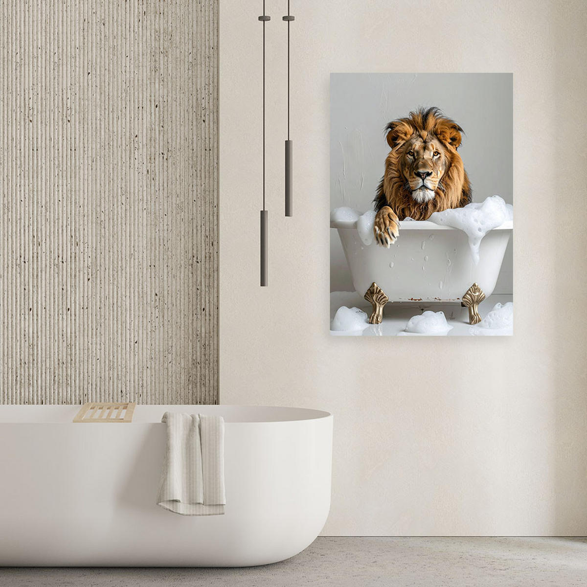 LEINWANDBILD Tiere 40x60cm - Weiß, Textil (40/60cm) - Feeby