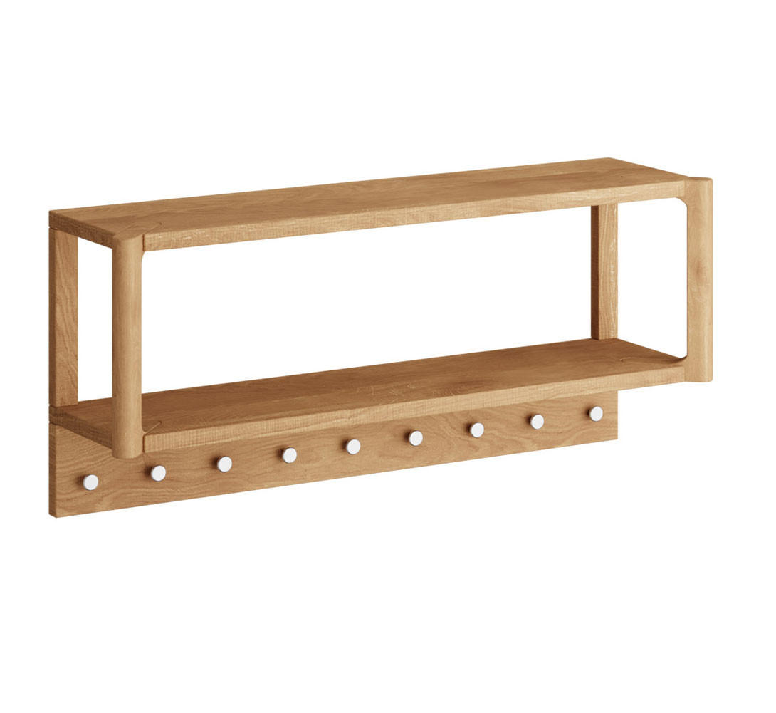 WANDGARDEROBE Campi Eiche Natur 83 / 21,5 / 36cm - Eichefarben, Holz (83/36/22cm) - Feldmann-Wohnen