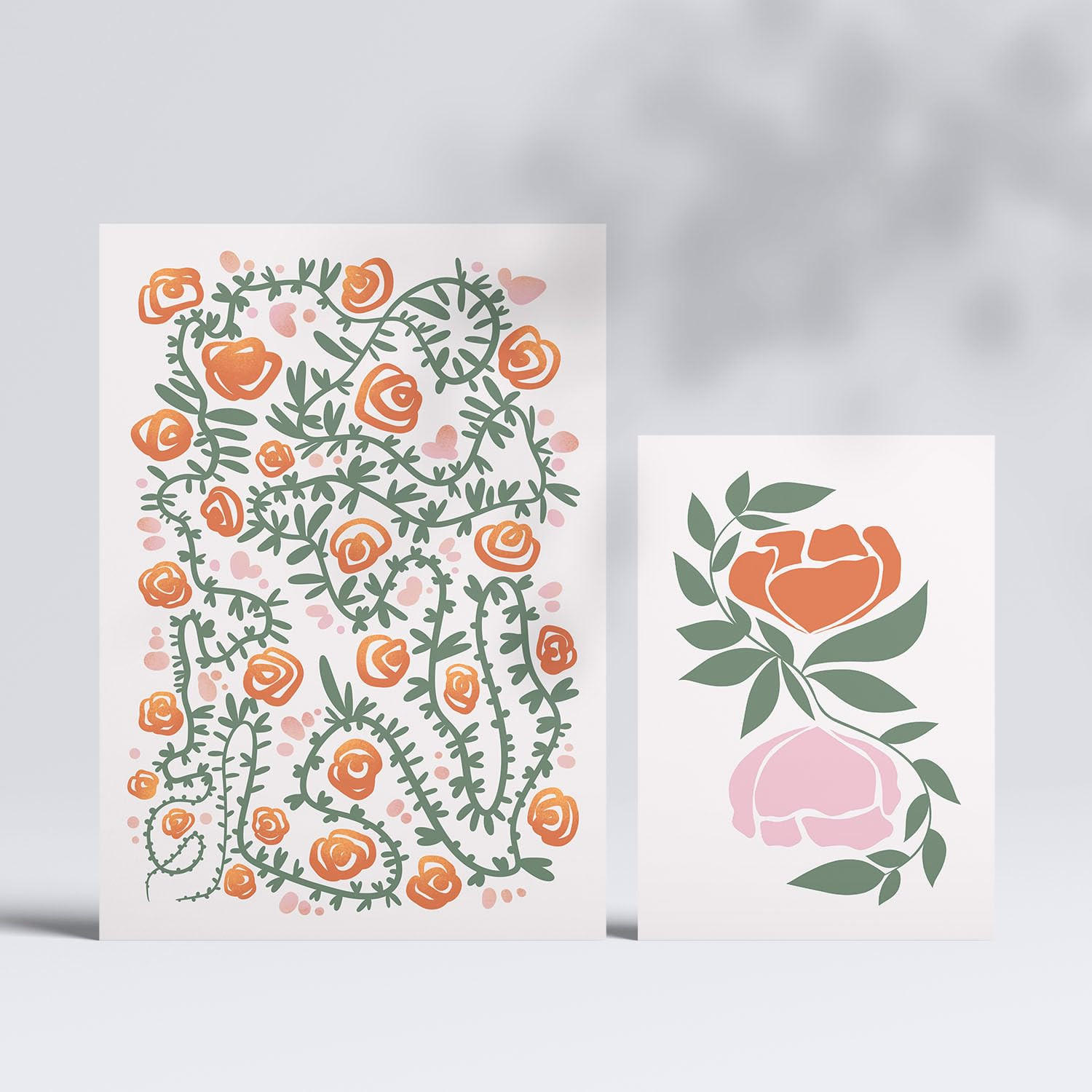 POSTER Set Mit 6 Fustige Blume In Blume Zusammenfassung Ästhetische Dekorative Gemälde Für Ihr Wohnzimmer, Schlafzimmer, Zuhause A3 & A4 Rahmenlos - Klar, Papier (29/3cm) - Nacnic