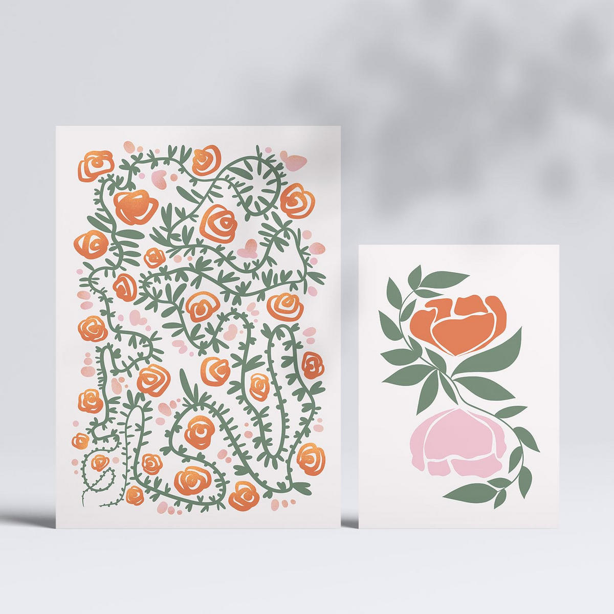 POSTER Set Mit 6 Fustige Blume In Blume Zusammenfassung Ästhetische Dekorative Gemälde Für Ihr Wohnzimmer, Schlafzimmer, Zuhause A3 & A4 Rahmenlos - Klar, Papier (29/3cm) - Nacnic