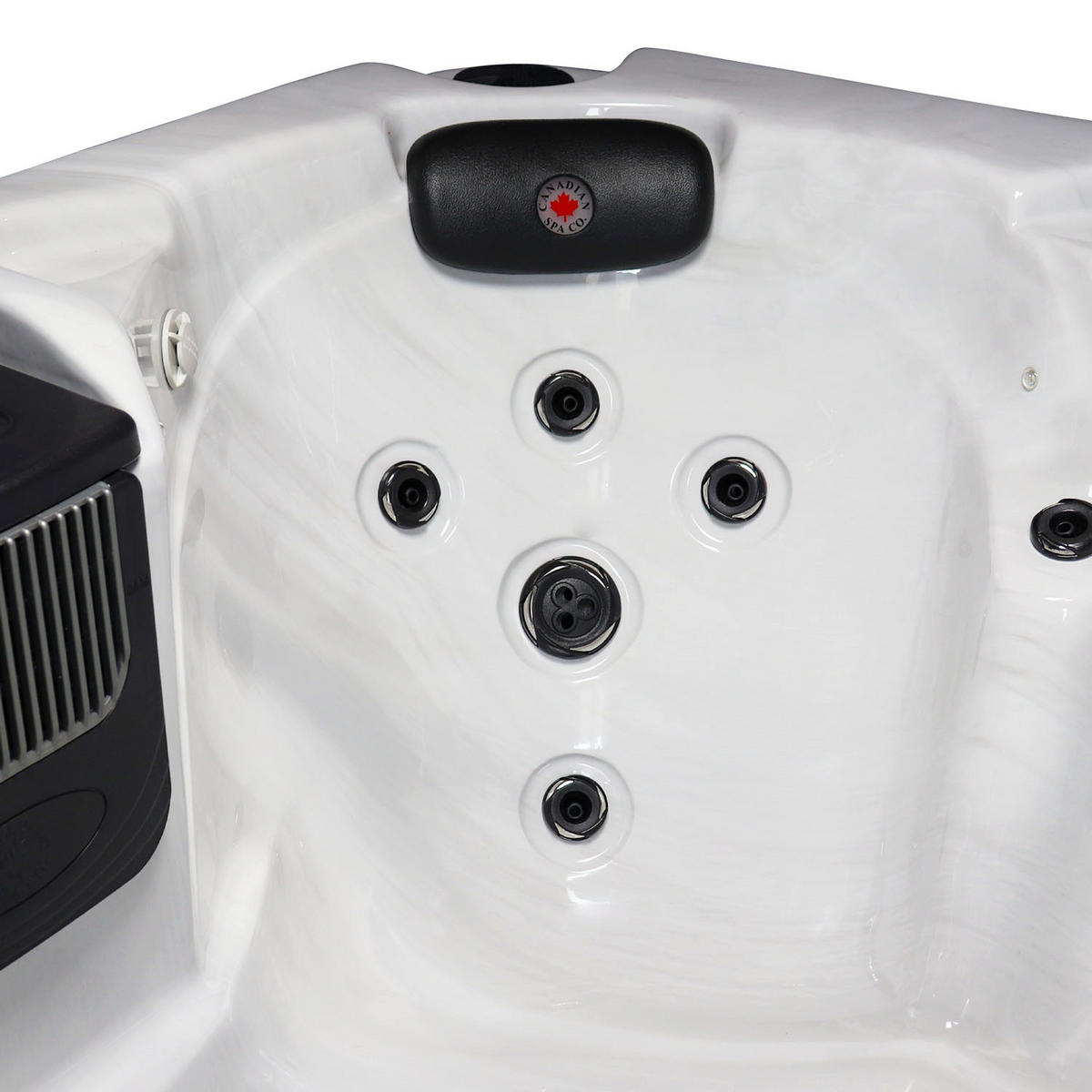 WHIRLPOOL Calgary UV Whirlpool - Weiß Hochglanz/Weiß, Kunststoff (150/78/213cm) - Canadian Spa Company