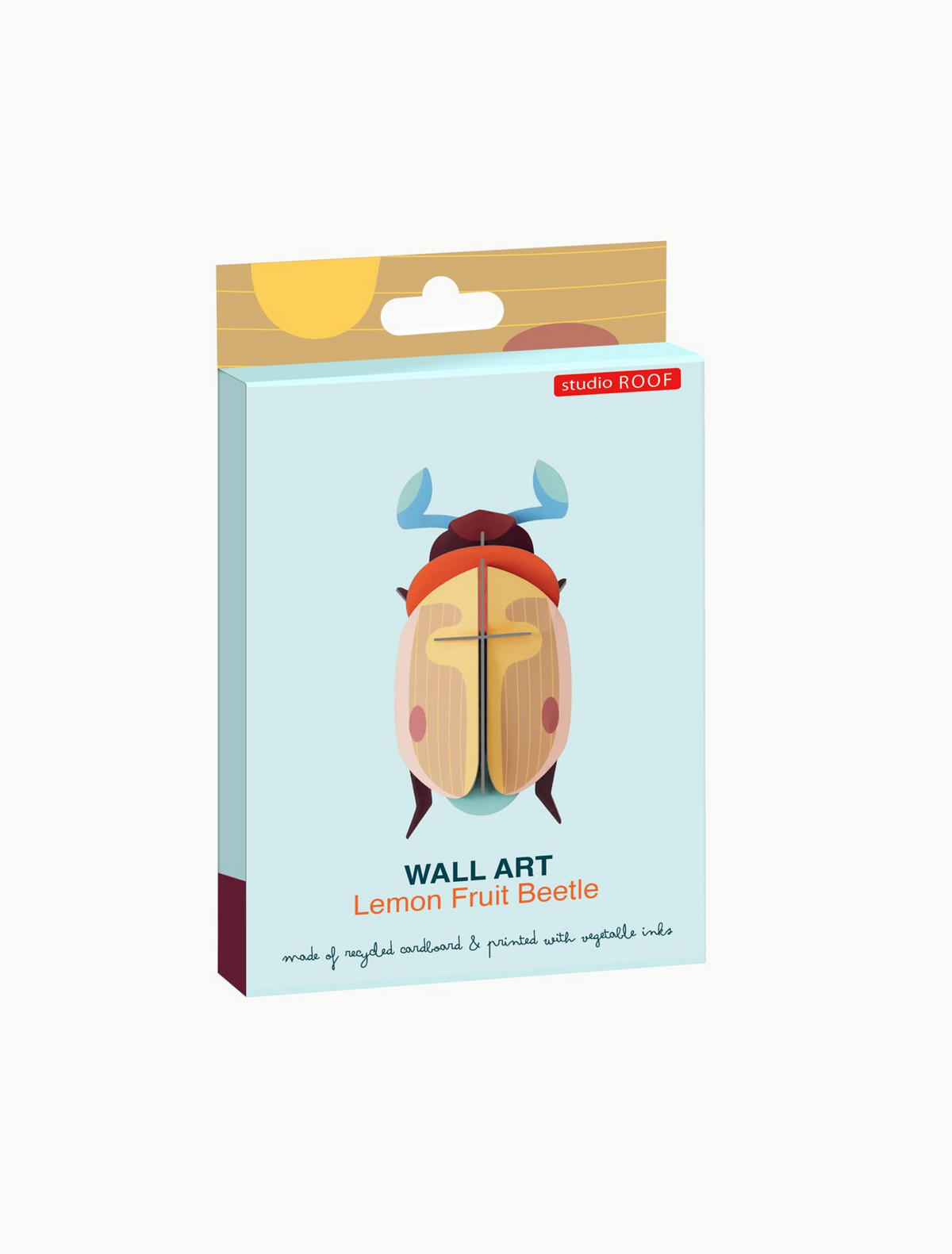 WANDDEKO Gedämpfter Käfer 4.5/15 cm - Multicolor, Wellpappe (4.5/15/6cm) - KUNSTLOFT