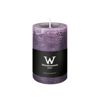 STUMPENKERZE Rustik Marble Style Mauve Lila 90 x Ø 58 mm, 1 Stück - Mauve, Paraffin (9cm) - Wiedemann Kerzen