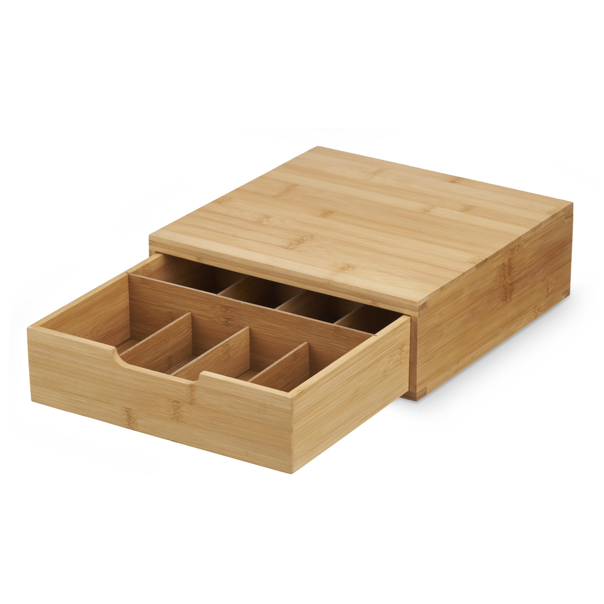 BAMBUSBEHÄLTER für Kaffeekapseln 30/30/10 cm - Braun, Naturmaterialen (30/10/30cm) - Kinvara