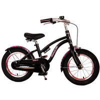 KINDERFAHRRAD Miracle Cruiser - 14 Zoll - Rücktritt + Handbremse - Mattschwarz - Schwarz, Metall (44cm) - TPFSports