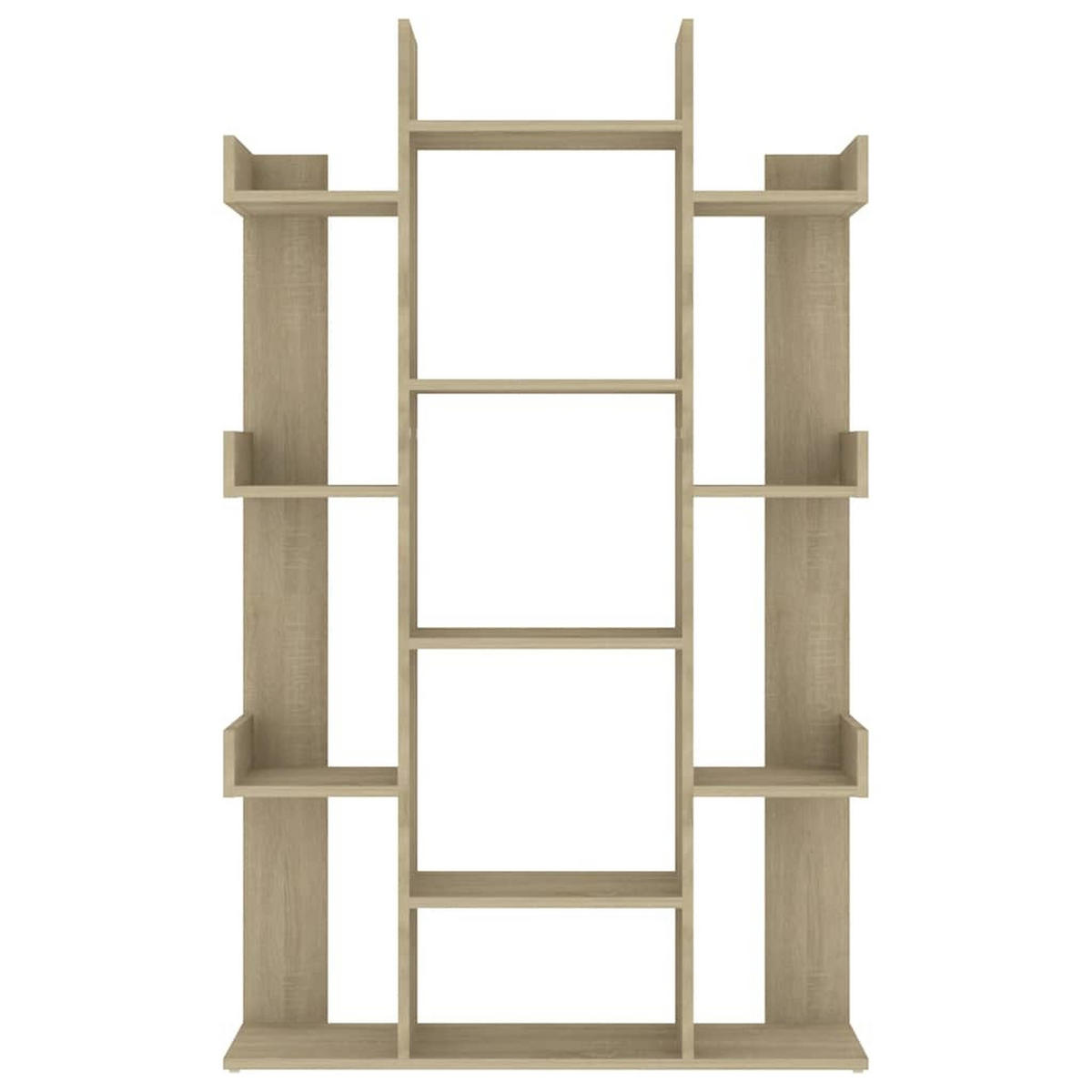 BÜCHERREGAL Baumform 86/25,5/140 cm aus Holzwerkstoff Sonoma-Eiche Dekor - Sonoma Eiche, Holz (86/140/25.5cm) - vidaXL