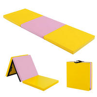 ÜBUNGSMATTE Gelb - Gelb, Leder (180/60cm) - COSTWAY