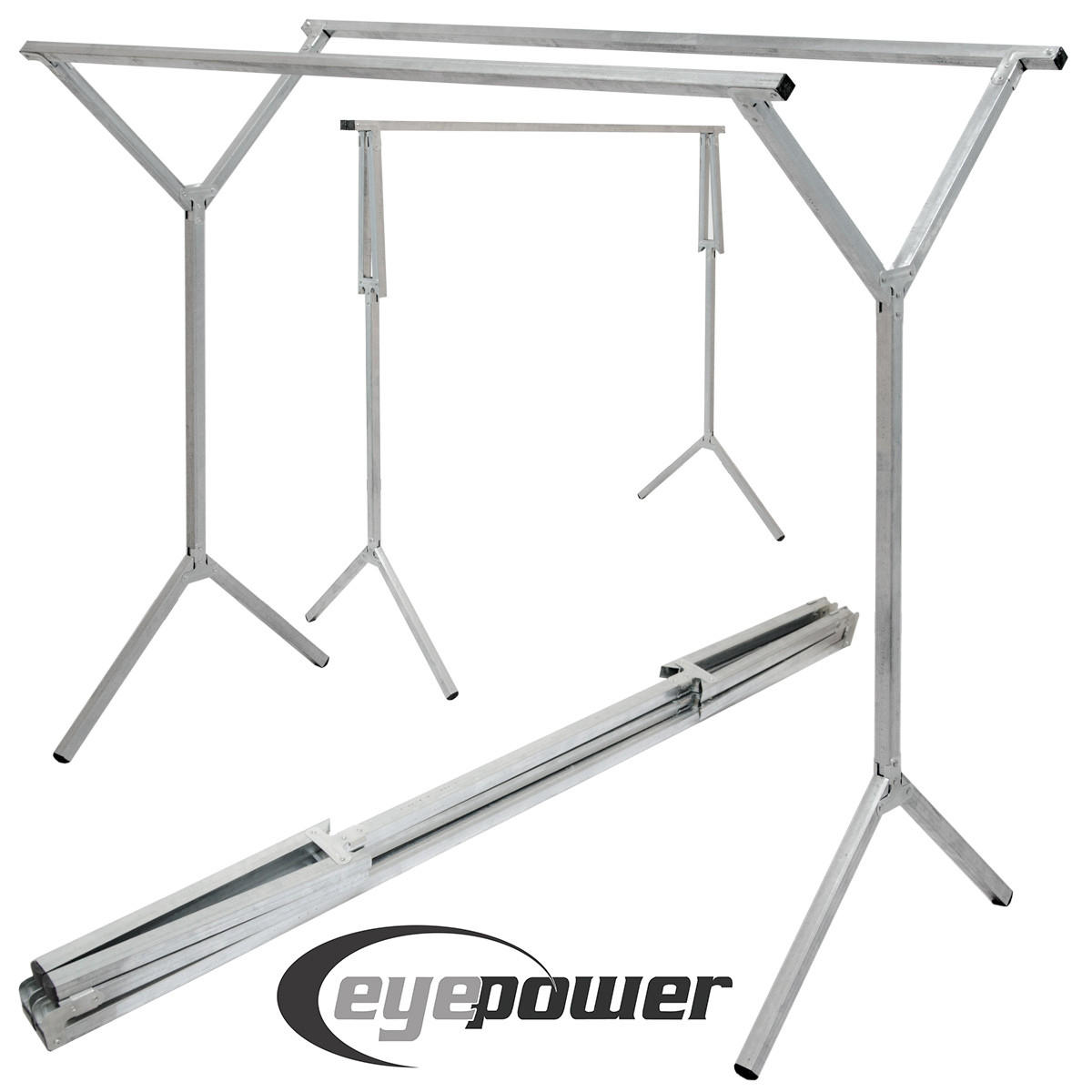 KLEIDERSTÄNDER mit 2 Aufhängestangen, 150/40/125 cm, Silber - Silberfarben, Metall (40/125/150cm) - eyepower