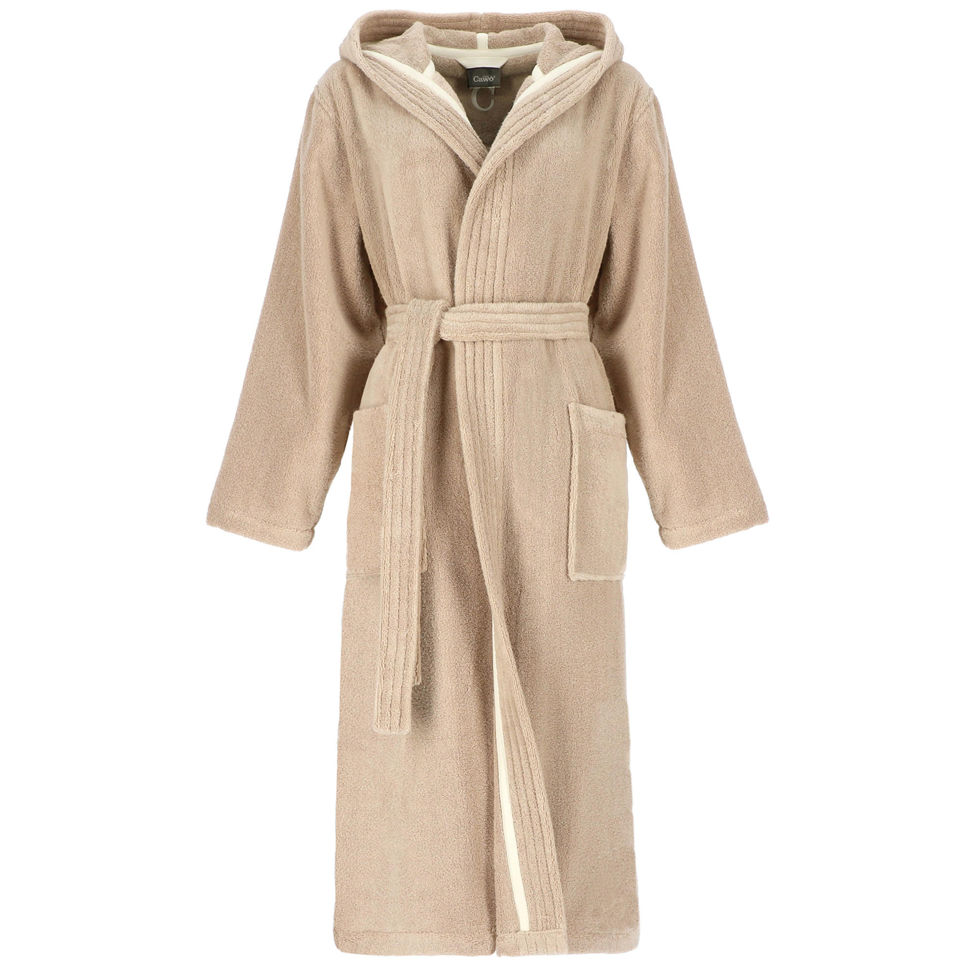 BADEMANTEL DAMEN KAPUZE THE LUXURY 852 SAND - 375 - Beige, Textil (Snull) - Cawö