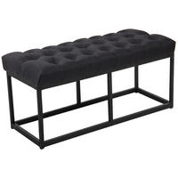 SITZBANK Mexico Stoff Schwarz - Schwarz, Textil (100/46/38cm) - DELUKE