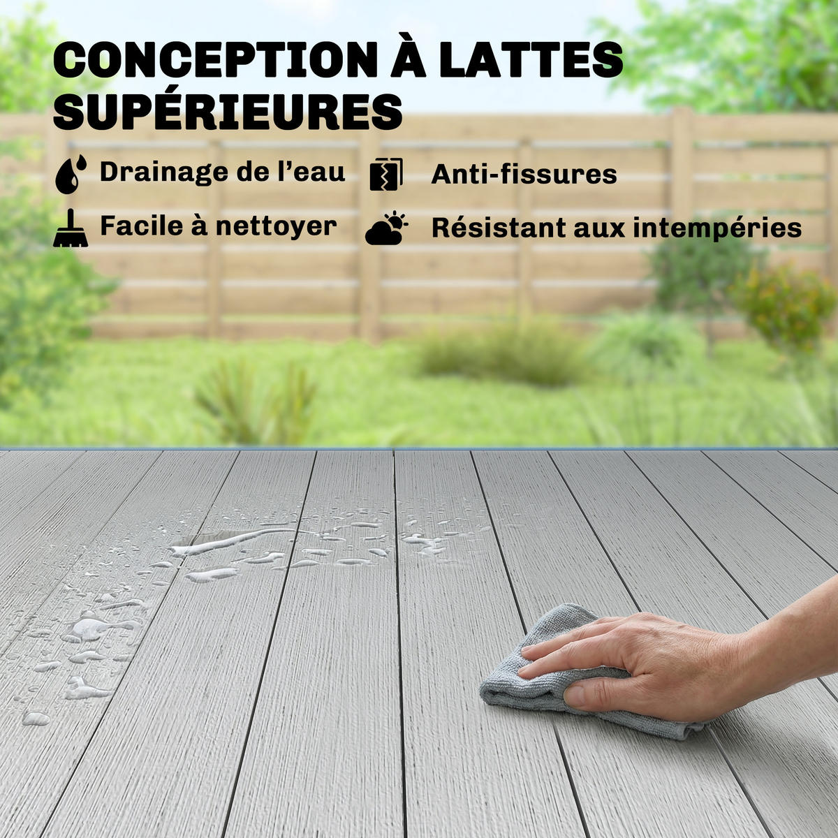GARTENTISCH DE-14185 140x90 cm mit Lattenrost Grau - Grau, Metall (140/90/74cm) - ComfortXL