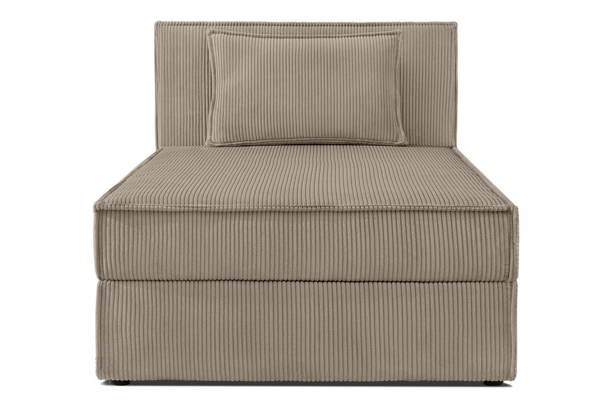 BOXSPRINGBETT ROTI Einzelbett, beige - Beige/Schwarz, Holz/Holzwerkstoff (100/200cm) - KONSIMO®