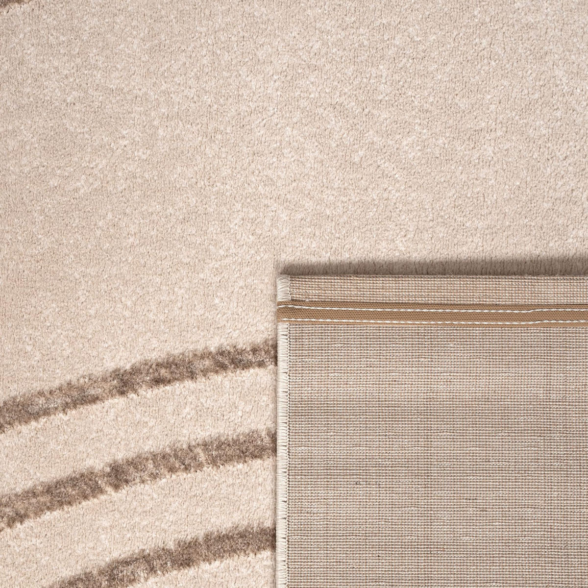 TEPPICH Kurzflor Abstrakt Wohnzimmer schmutzabweisend Beige Rechteckig 120x160 - Beige, Textil (120/160cm) - KADIMA DESIGN