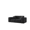 SOFA Zweisitzer PULA Stoff Antic Schwarz - Schwarz, Holz (186/73/88cm) - Kaiser Möbel