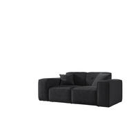 SOFA Zweisitzer PULA Stoff Antic Schwarz - Schwarz, Holz (186/73/88cm) - Kaiser Möbel