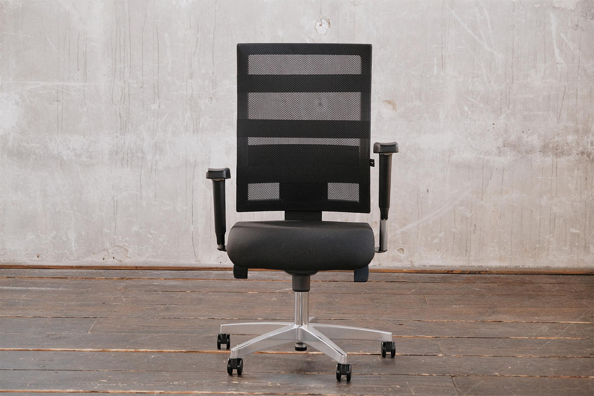 SCHREIBTISCHSTUHL TORO Schwarz Kunststoff - Silberfarben/Schwarz, Kunststoff (64/96/64cm) - KAWOLA