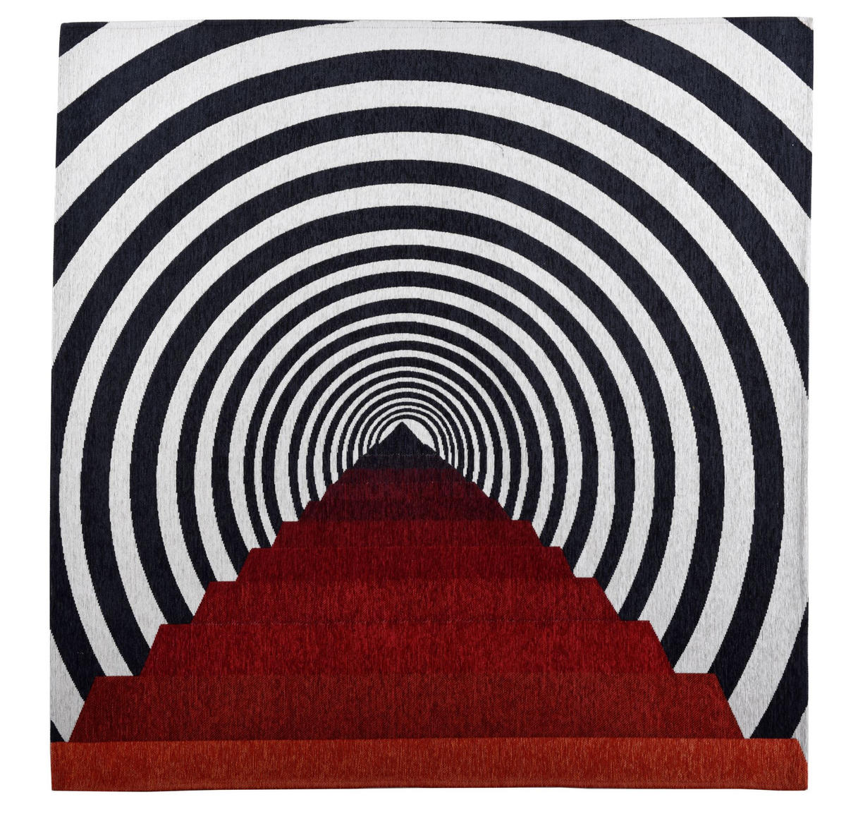 FLACHWEBETEPPICH Cosima 100x100 cm - Rot, Textil (100/100cm) - Gino Falcone
