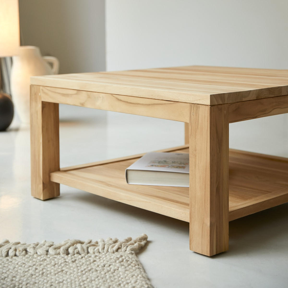 COUCHTISCH Eve Natur aus Teak - Naturfarben, Holz (80/80/40cm) - Tikamoon