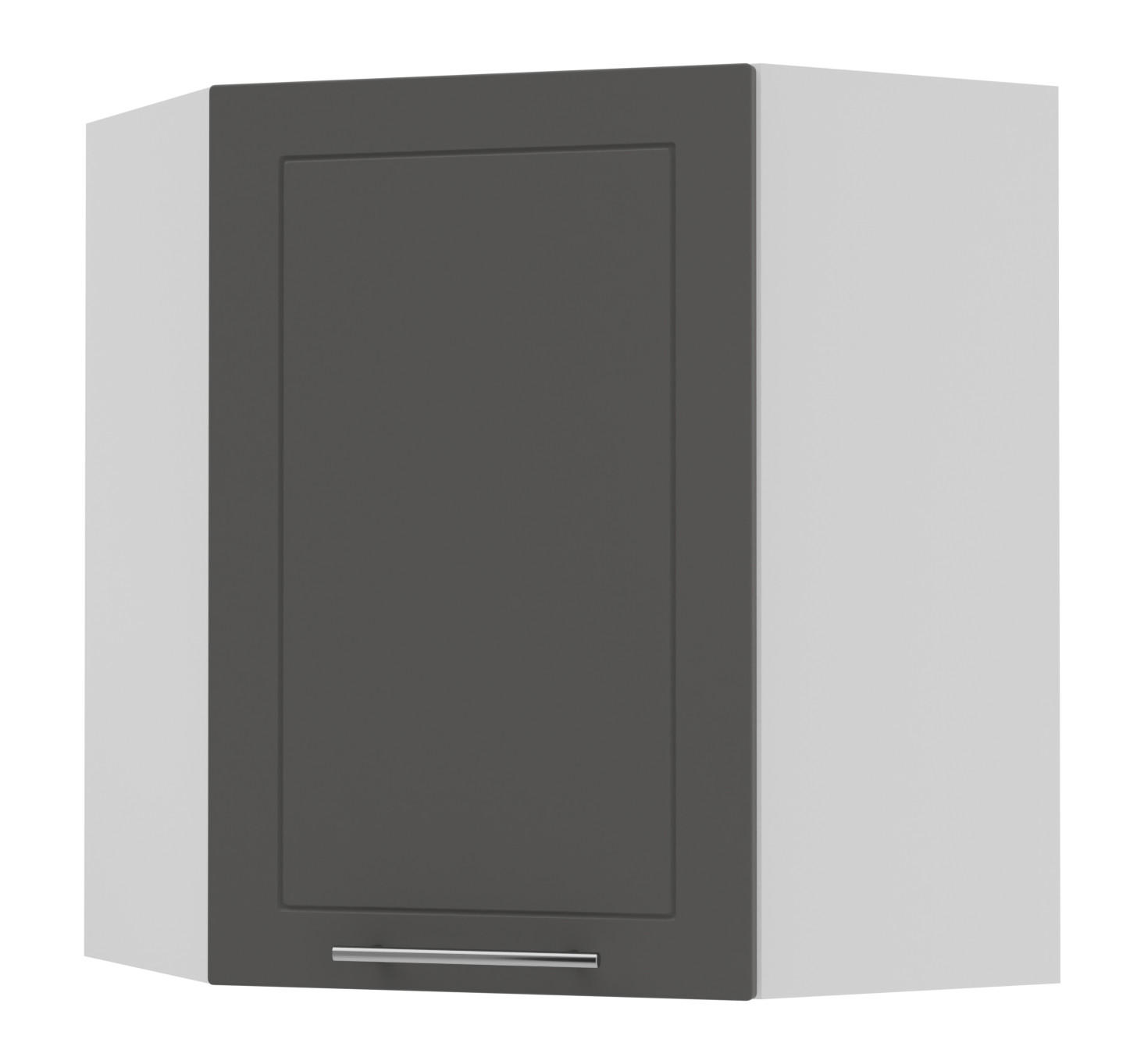 KÜCHENHÄNGESCHRANK Kvantum W10/60 Graphit Matt / Weiß Matt 60 / 60 / 72cm - Graphitfarben/Weiß, Holz/Holzwerkstoff (60/72/60cm) - Feldmann-Wohnen