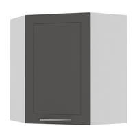 KÜCHENHÄNGESCHRANK Kvantum W10/60 Graphit Matt / Weiß Matt 60 / 60 / 72cm - Graphitfarben/Weiß, Holz/Holzwerkstoff (60/72/60cm) - Feldmann-Wohnen